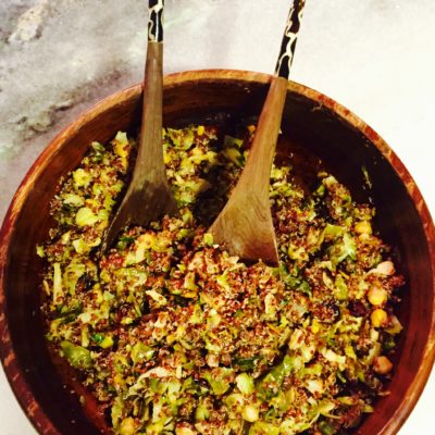 Brussel Sprout & Red Quinoa Salad