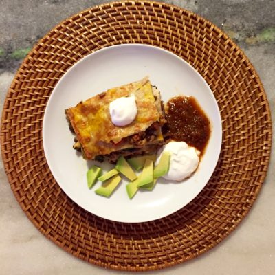 Black Bean & Kale Make-Ahead Mexican Lasagna