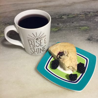 Coconut Blackberry Scones