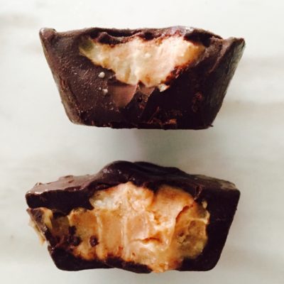 Frozen Chocolate PB Banana Cups