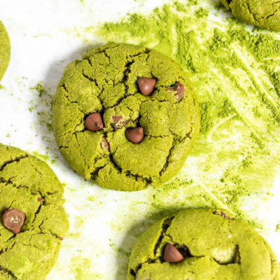 Quick Matcha Milk Chocolate Chip Cookies