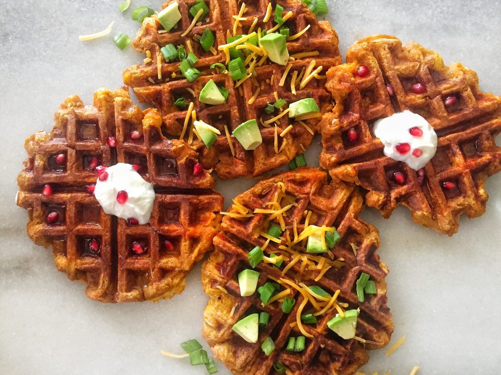 Savory Sweet Potato Waffles - Sprinkles & Sea Salt