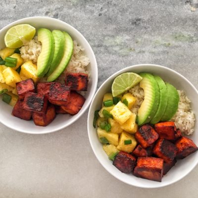 Swanky Sauce BBQ Tofu Rice Bowls