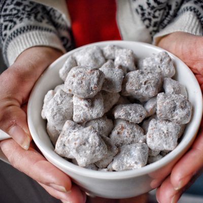 Double Dipped Black and White Muddy Buddies