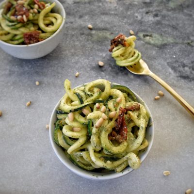 Lemony Mint Pesto Zoodles