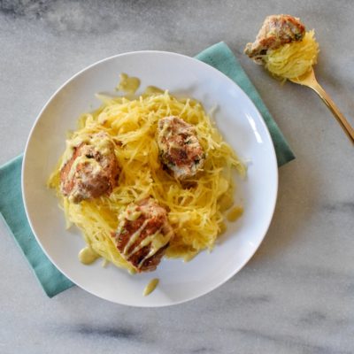 Whole30 Spaghetti Squash with Turkey Meatballs