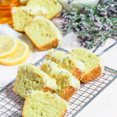 Lemon Lavender Loaf with Honey Butter Frosting