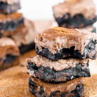 Mexican Chocolate Brownies with Cinnamon Buttercream Frosting