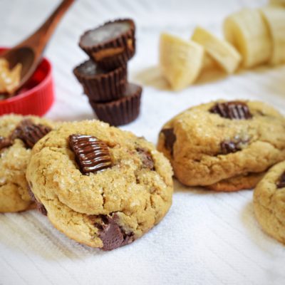 Peanut Butter Banana Reese’s Cookies