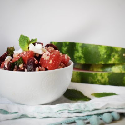 Watermelon, Beet and Barley Salad