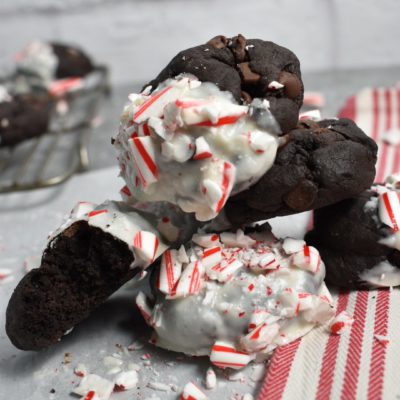 Dark Chocolate Candy Cane Cookies