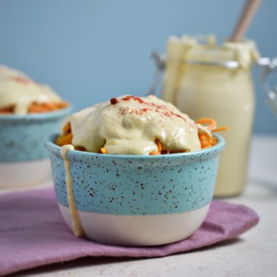 Sweet Potato Noodles with Vegan Cheese Sauce