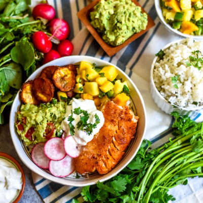 Sweet and Smokey Fish Rice Bowls