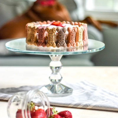 Strawberries and Cream Pupcake – Cake for Dogs!