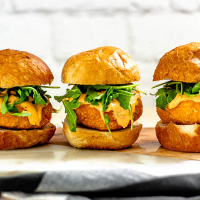 Coconut Red Curry Salmon Burgers
