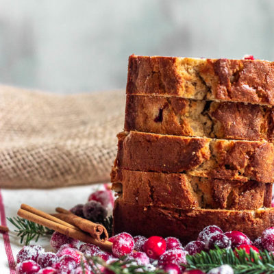 Cranberry Eggnog Breakfast Bread