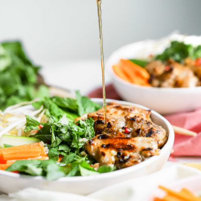 Vietnamese Lemongrass Chicken Noodle Bowls