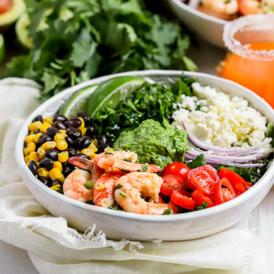 Cilantro Lime Shrimp Taco Salad