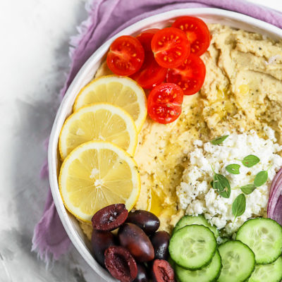 Loaded Greek Salad Hummus