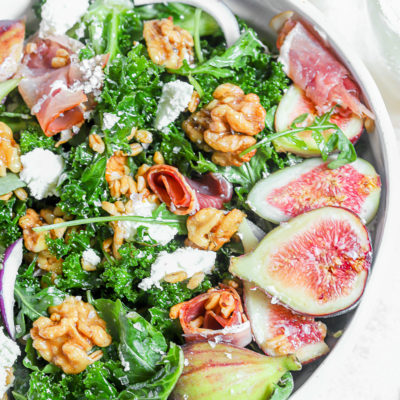 Maple Balsamic Fresh Fig and Toasted Farro Salad