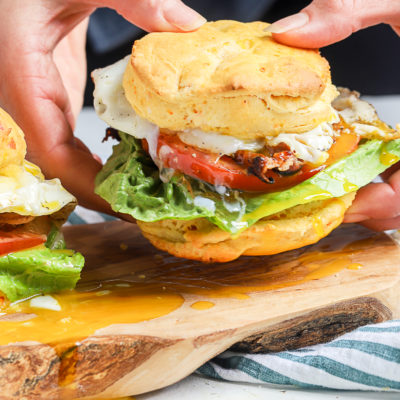 Sweet Pepper Biscuit Breakfast BLT