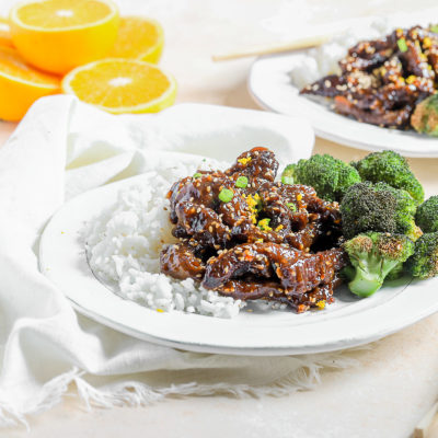 Air Fryer Orange Sesame Beef and Broccoli