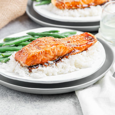 Air Fryer Maple Glazed Salmon