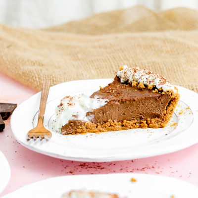 Chocolate Cream Pie with Pumpkin Spiced Graham Cracker Crust