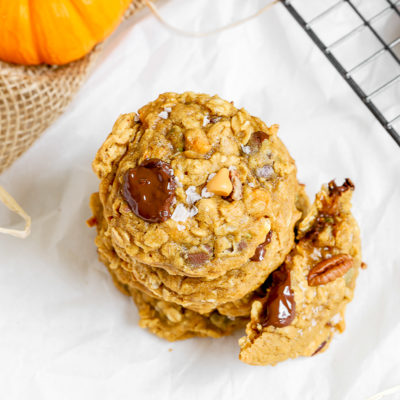 Quick Chewy Pumpkin Oatmeal Cookies