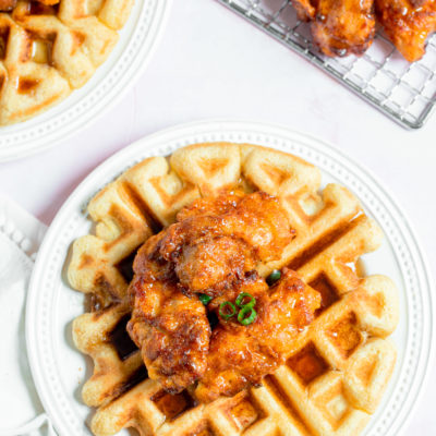 Air Fryer Chicken and Waffles