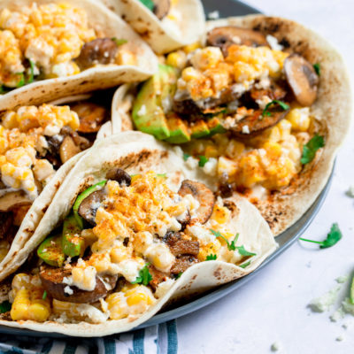 Vegetarian Mexican Street Corn Tacos