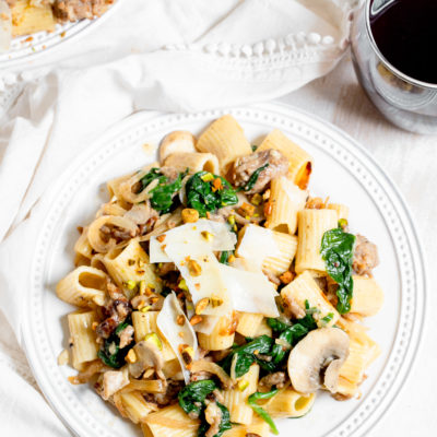 Sweet Sausage and Mushroom Rigatoni