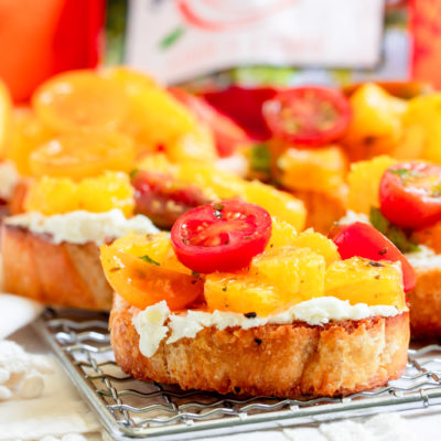 Orange and Goat Cheese Bruschetta