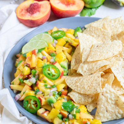 10 Minute Peach Mango Salsa
