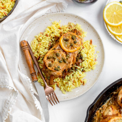 Skillet Lemon Caper Chicken Breasts